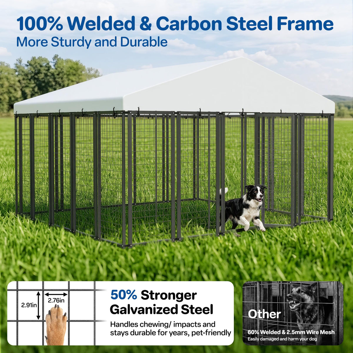 10x10 ft Heavy Duty Outdoor Dog Kennel B4378