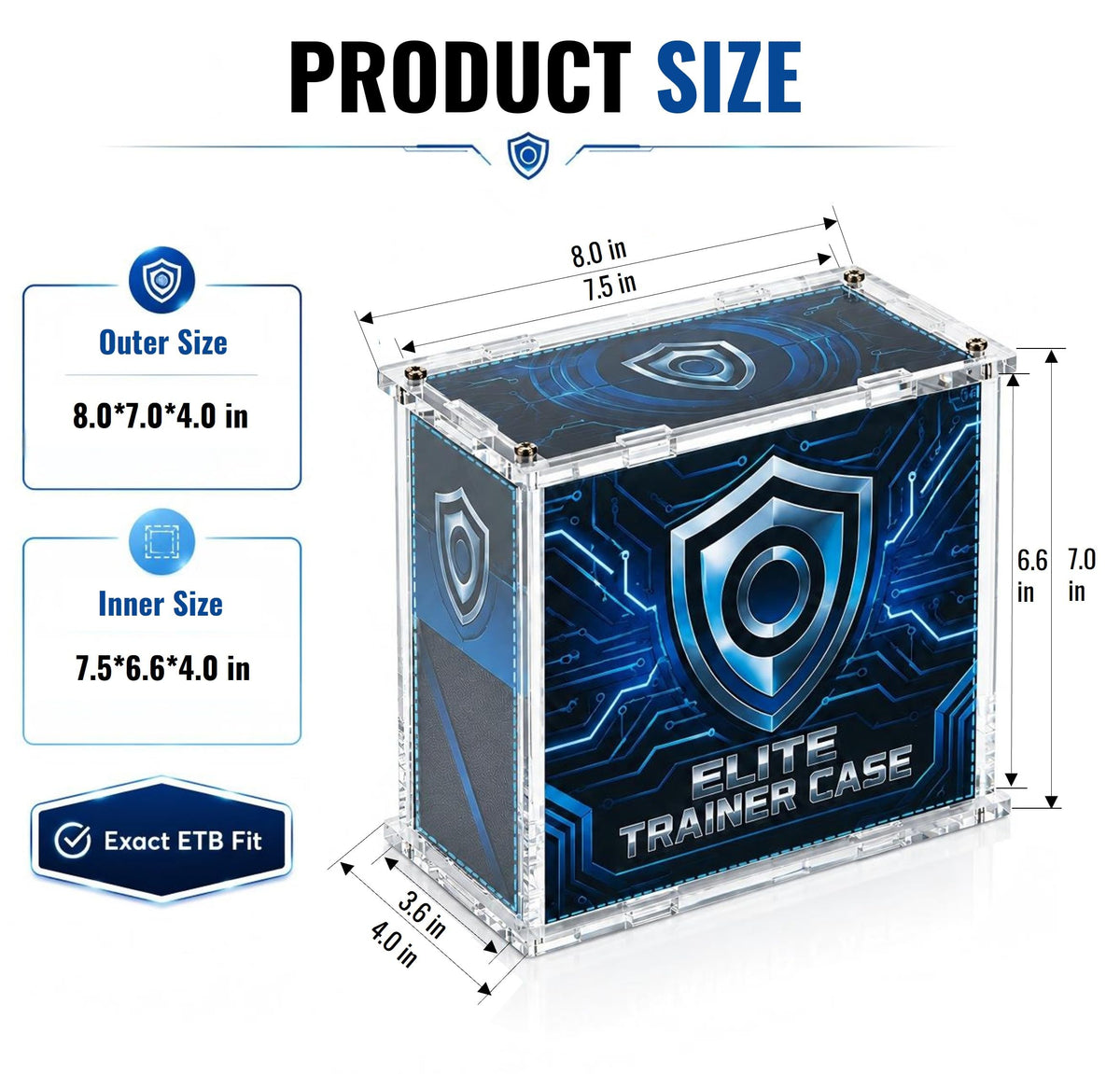 Acrylic Trainer Box Case 5mm Ultra Thick 1 Pack Z563110