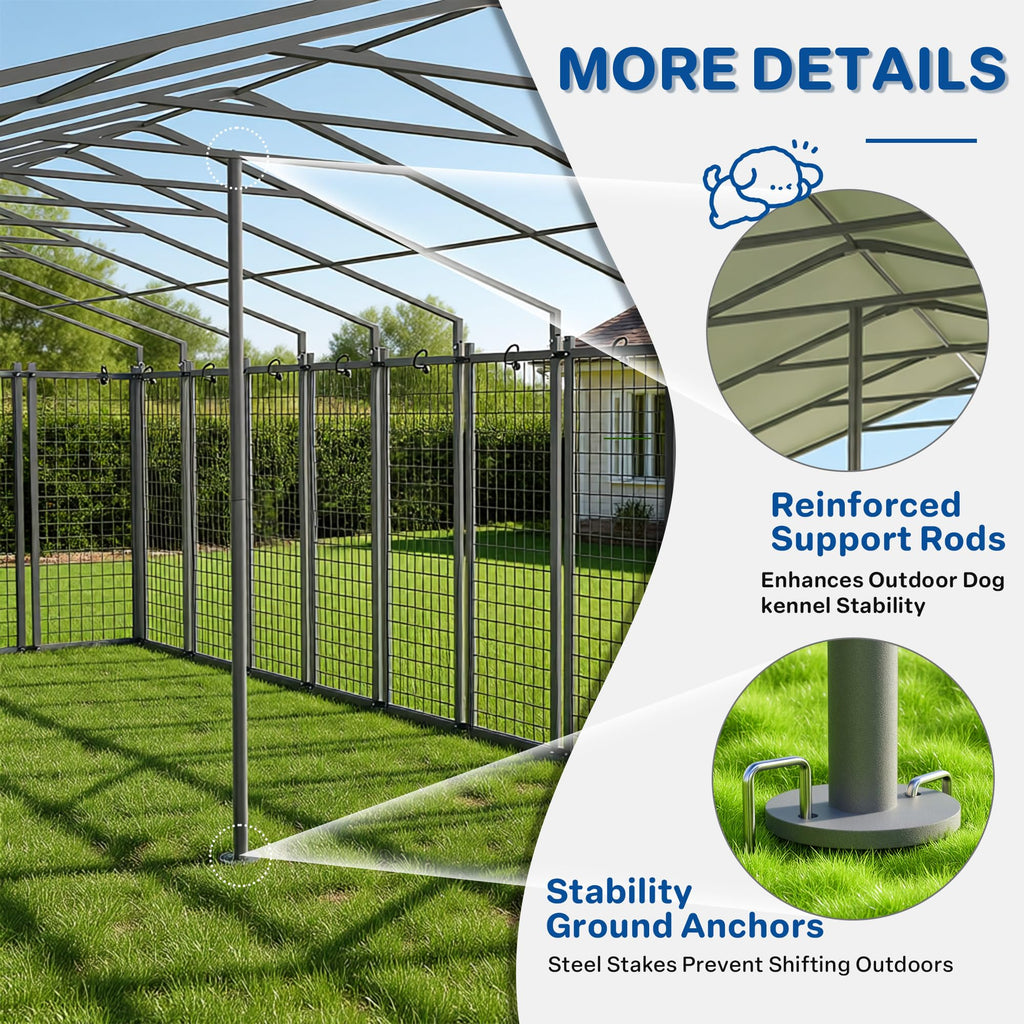 10x10 ft Heavy Duty Outdoor Dog Kennel B4378