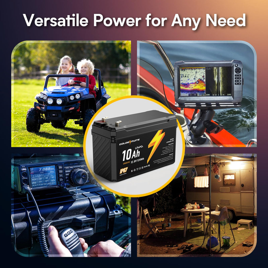 12V 10Ah Lithium LiFePO4 Battery 2 Packs N122