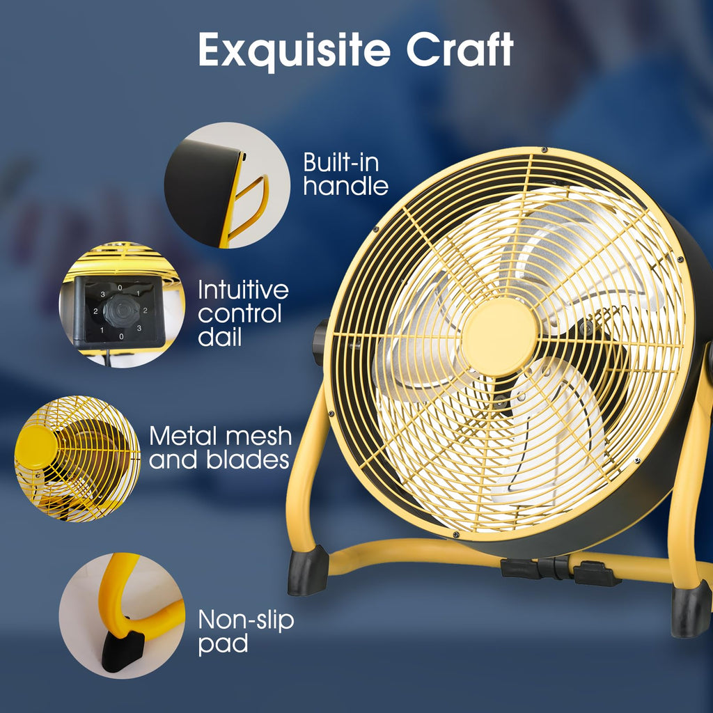 12 Inch High Velocity Metal Floor Fan G467