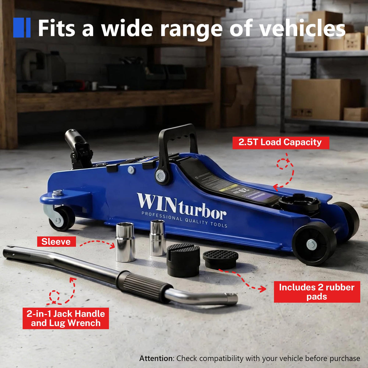 2.5 Ton Low Profile Hydraulic Floor Jack Q980