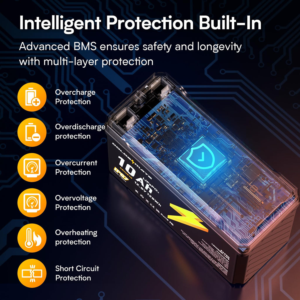 12V 10Ah Lithium LiFePO4 Battery 2 Packs N122