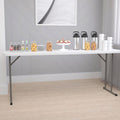 15 Pack 6-Foot Granite White Plastic Folding Table I220