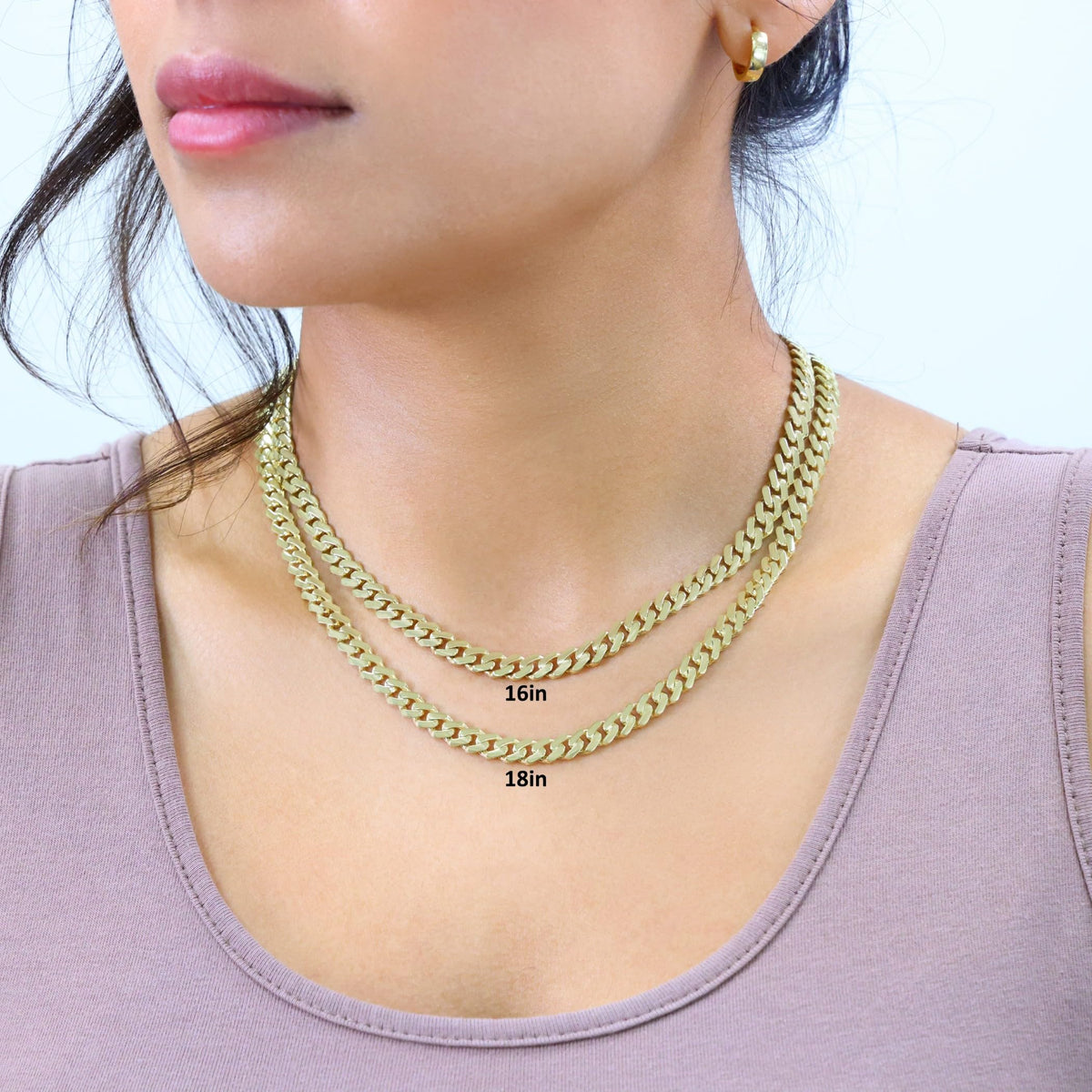 10k Yellow Gold Cuban Link Chain Necklace I941358