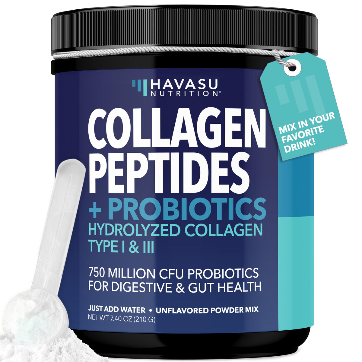 Unflavored Collagen Peptides Powder with Probiotics K75924