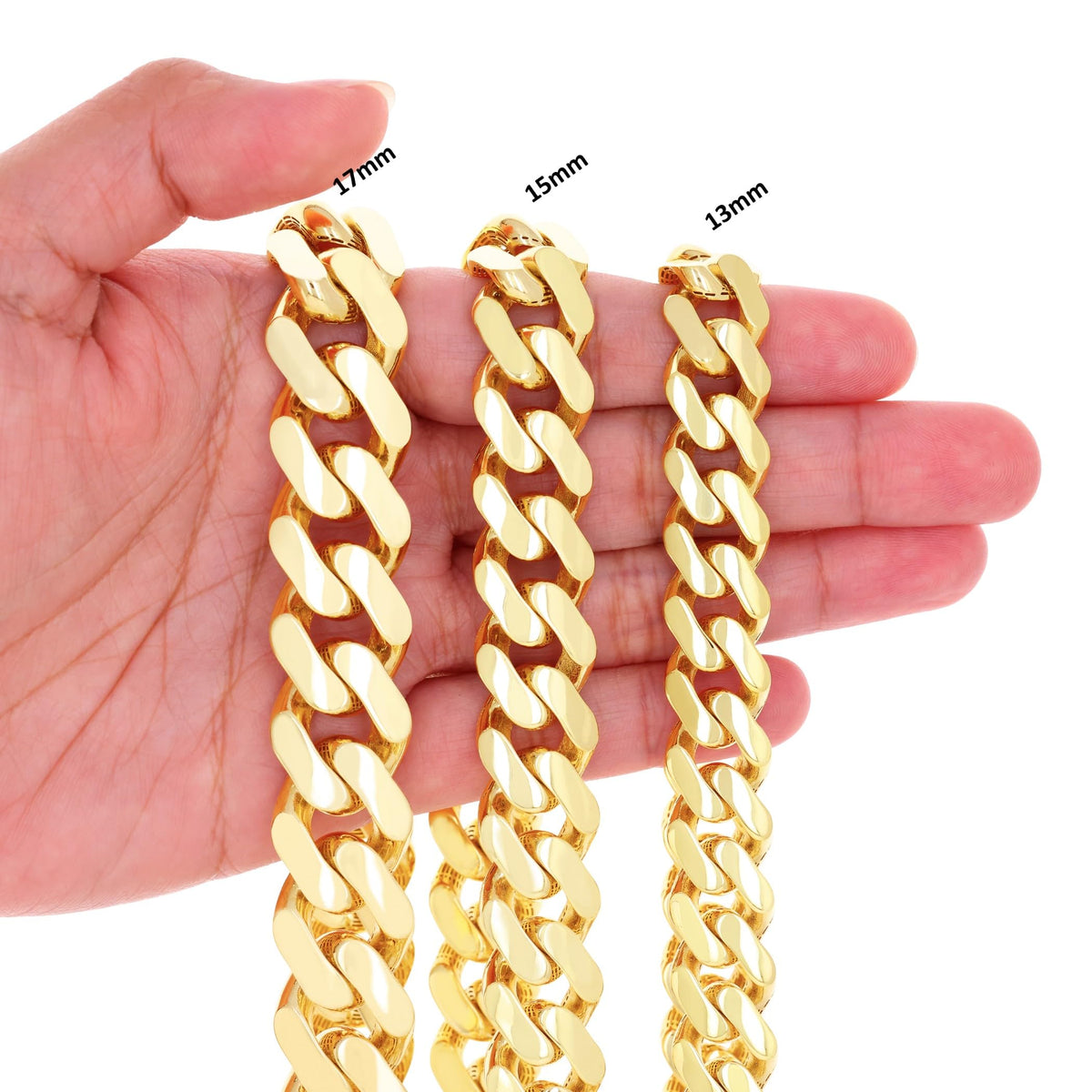 10k Yellow Gold Cuban Link Chain Necklace I941358