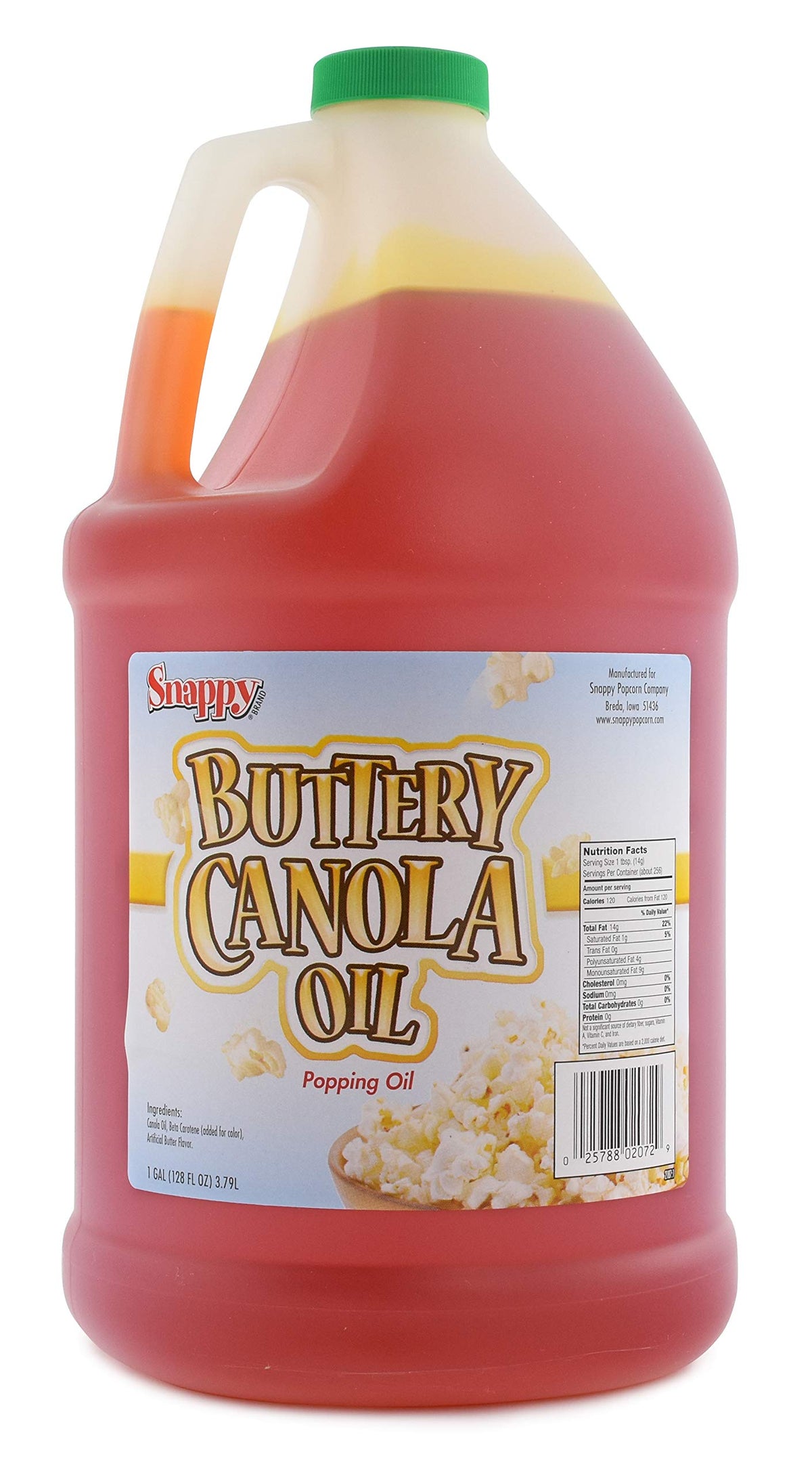Canola Oil, Butter Flavored Popcorn Oil, 1 Gallon O998