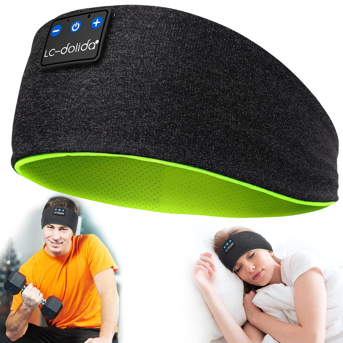 Wireless Bluetooth Headband Headphones Sleep Mask F414