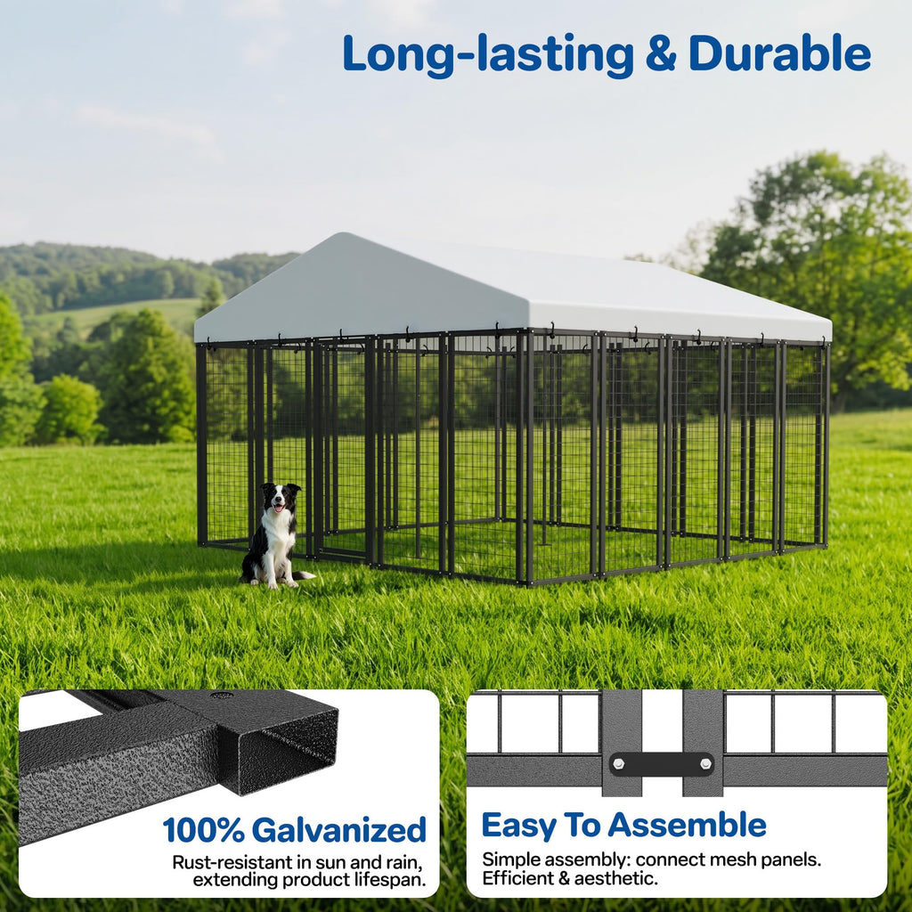 10x10 ft Heavy Duty Outdoor Dog Kennel B4378