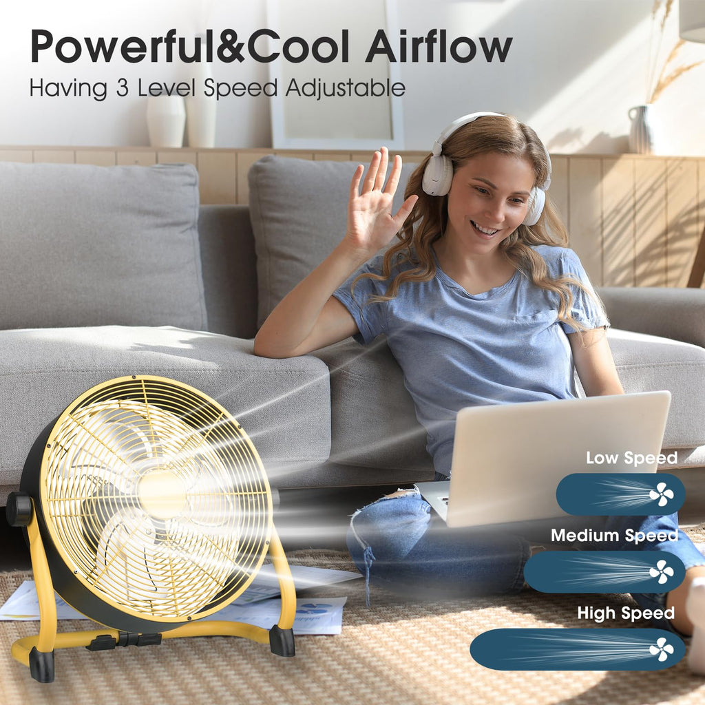 12 Inch High Velocity Metal Floor Fan G467