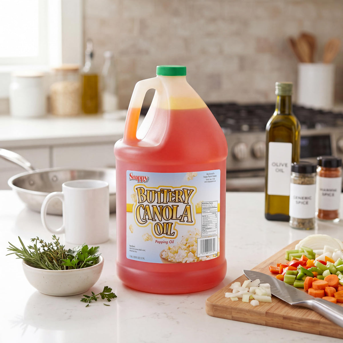 Canola Oil, Butter Flavored Popcorn Oil, 1 Gallon O998