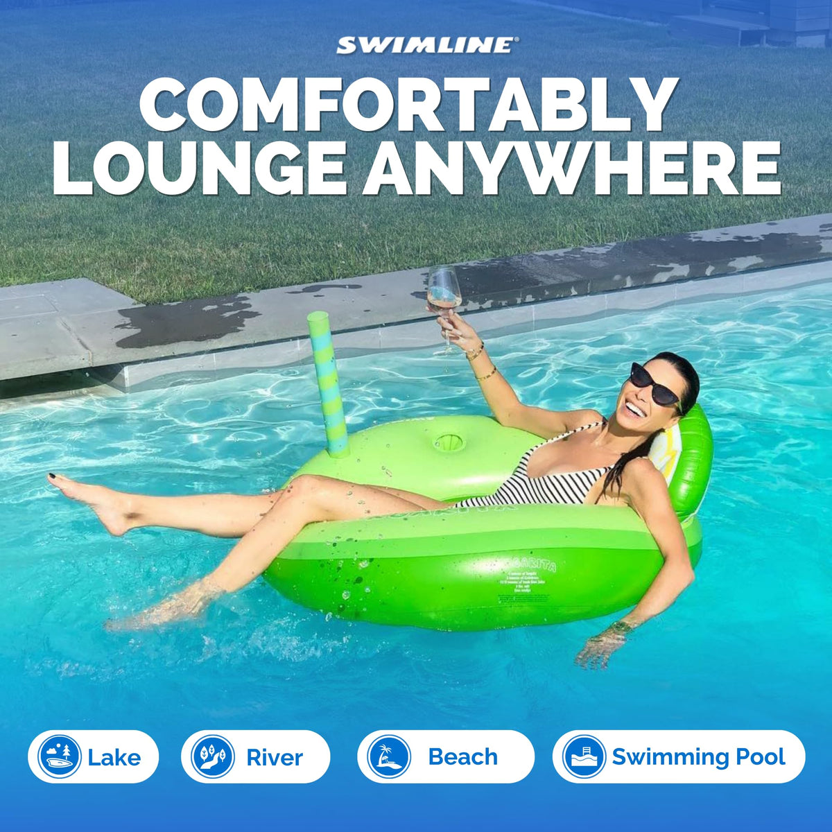 Inflatable Vinyl Pool Ring F572480