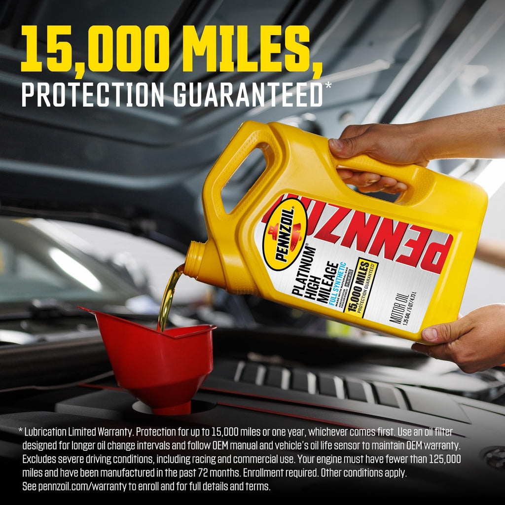 5W-30 Full Synthetic High Mileage Motor Oil, 1 Quart (6 Pack) J4023