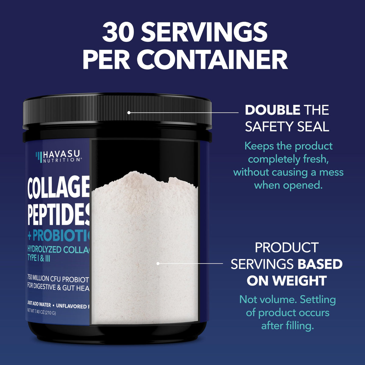Unflavored Collagen Peptides Powder with Probiotics K75924