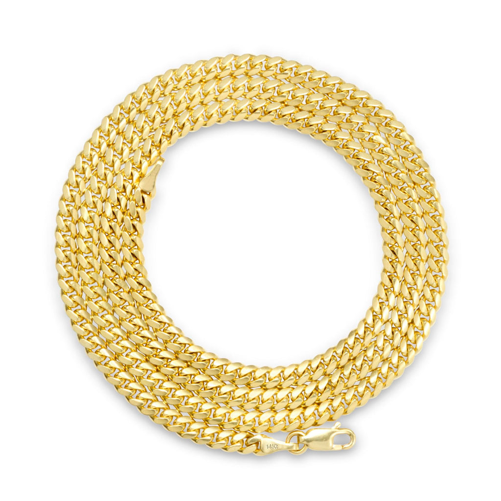 14k Yellow Gold Cuban Link Chain Necklace C208