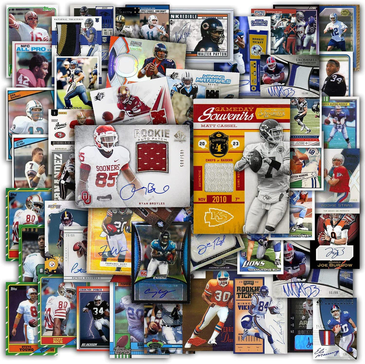 100 Official NFL Football Cards Gift Box Z79903