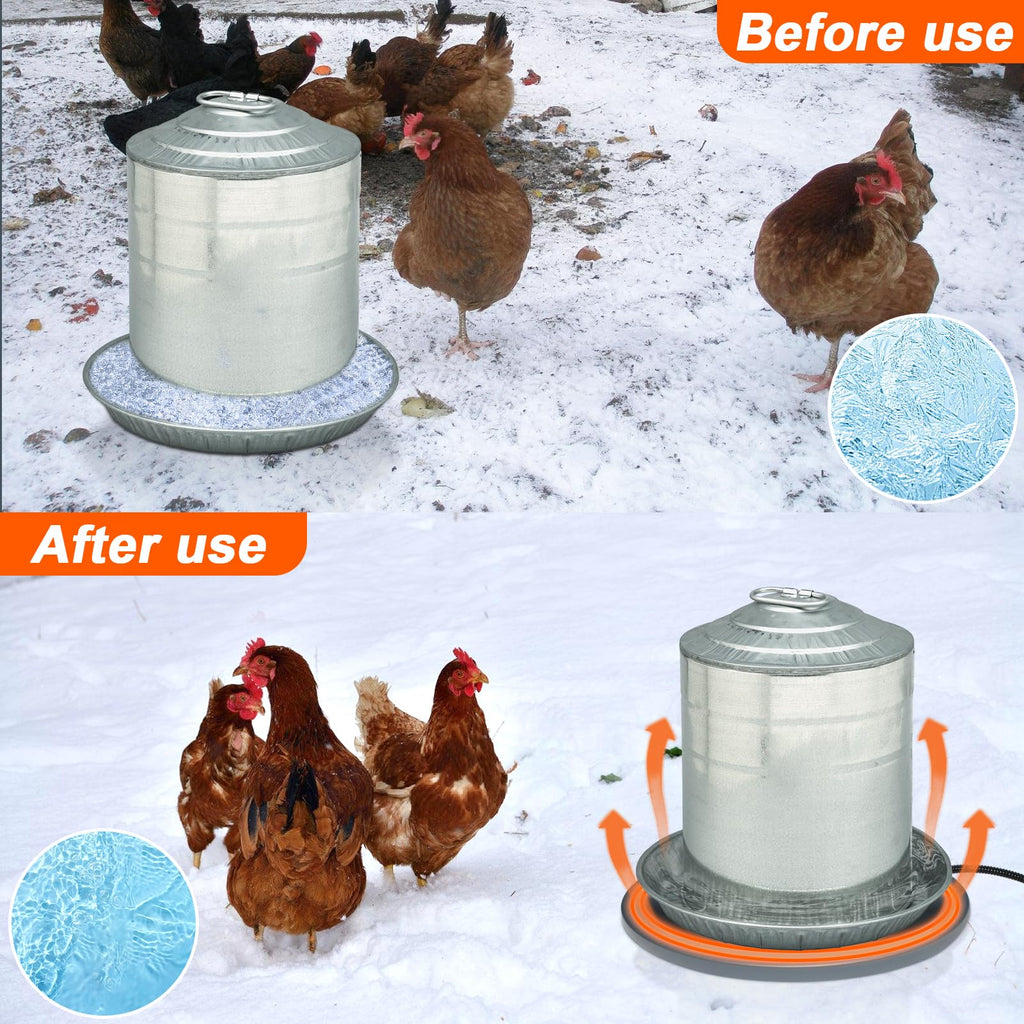 13'' Heated Poultry Waterer Base for 3-5 Gallons O46912