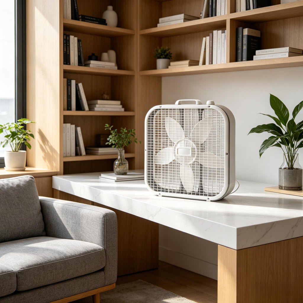 20 Inch 3 Speed Box Fan White B2207