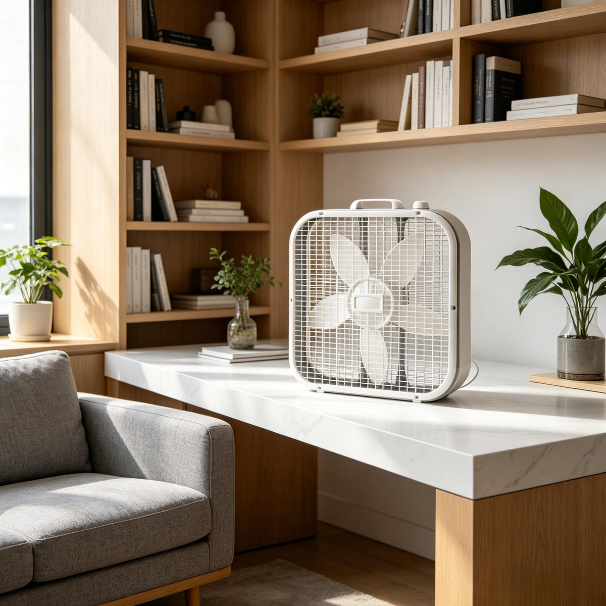 20 Inch 3 Speed Box Fan White B2207