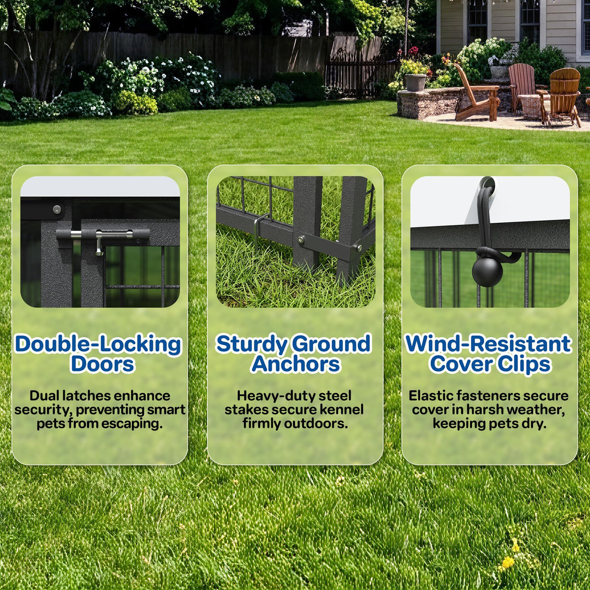 10x10 ft Heavy Duty Outdoor Dog Kennel B4378